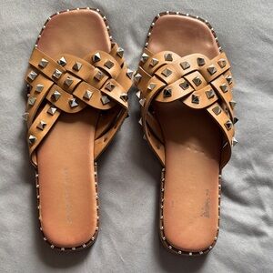 Madden girl Studded Tan Sandals